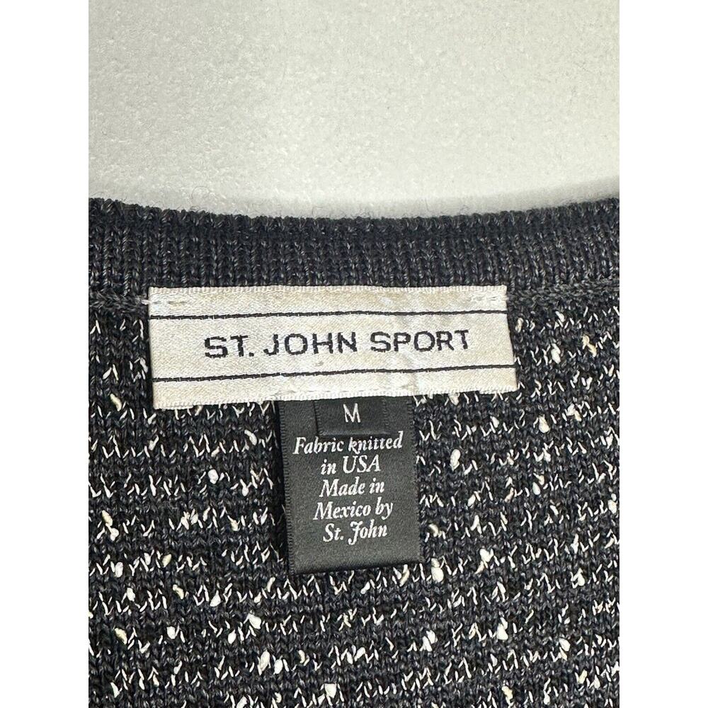 ST. JOHN SPORTS Women's Knit Black Wool Blend Tank Top Size Medium - Picture 3 of 7